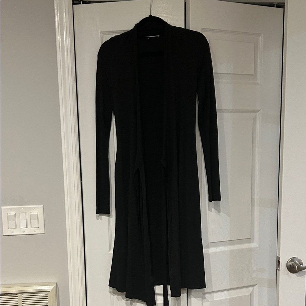 Diane Von Furstenberg charcoal gray wrap midi dress